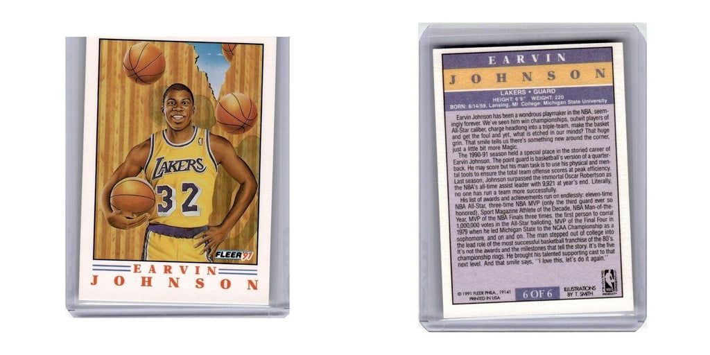 1991 Fleer Earvin Johnson Lakers #6