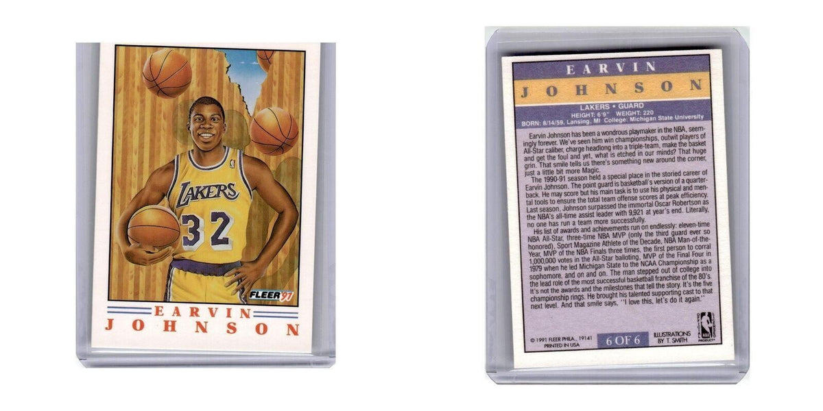 1991 Fleer Earvin Johnson Lakers #6
