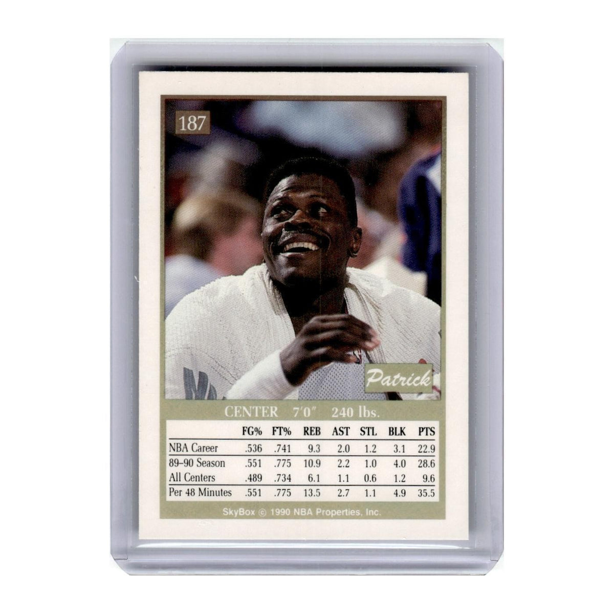 1990 SkyBox Patrick Ewing Knicks #187