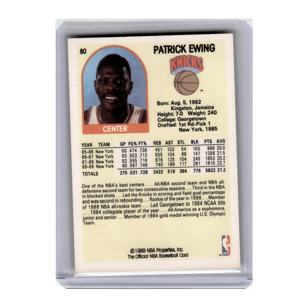 1989 Hoops Patrick Ewing Knicks #80