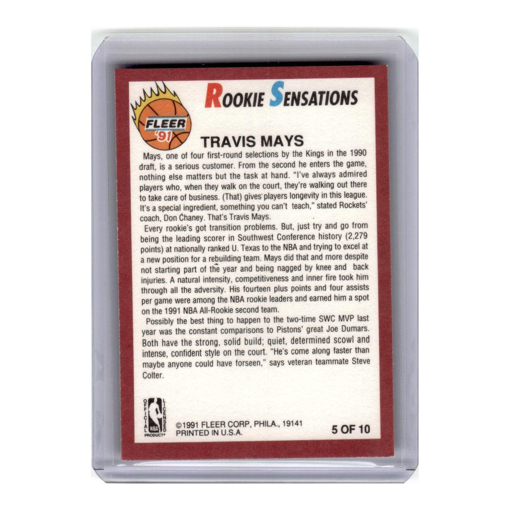 1991 Fleer Rookie Sensations Travis Mays Hawks #5