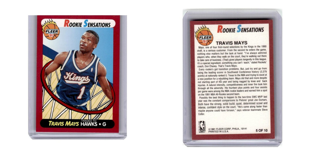 1991 Fleer Rookie Sensations Travis Mays Hawks #5