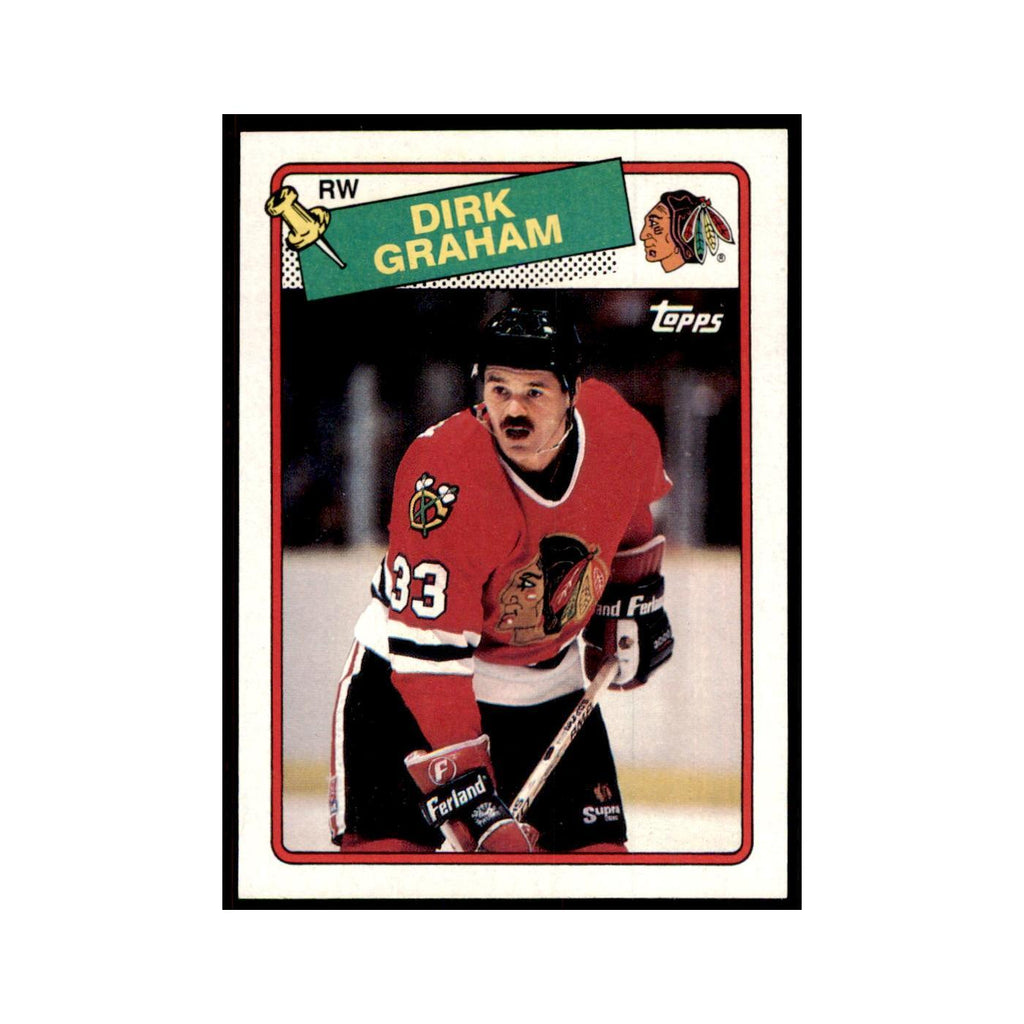 Dirk Graham 1988 Topps #135 Chicago Blackhawks Hockey Card NM