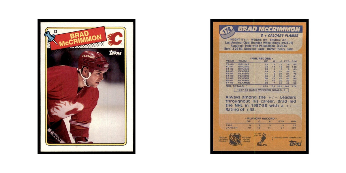 Brad McCrimmon 1988 Topps #178 Calgary Flames Hockey Card NM