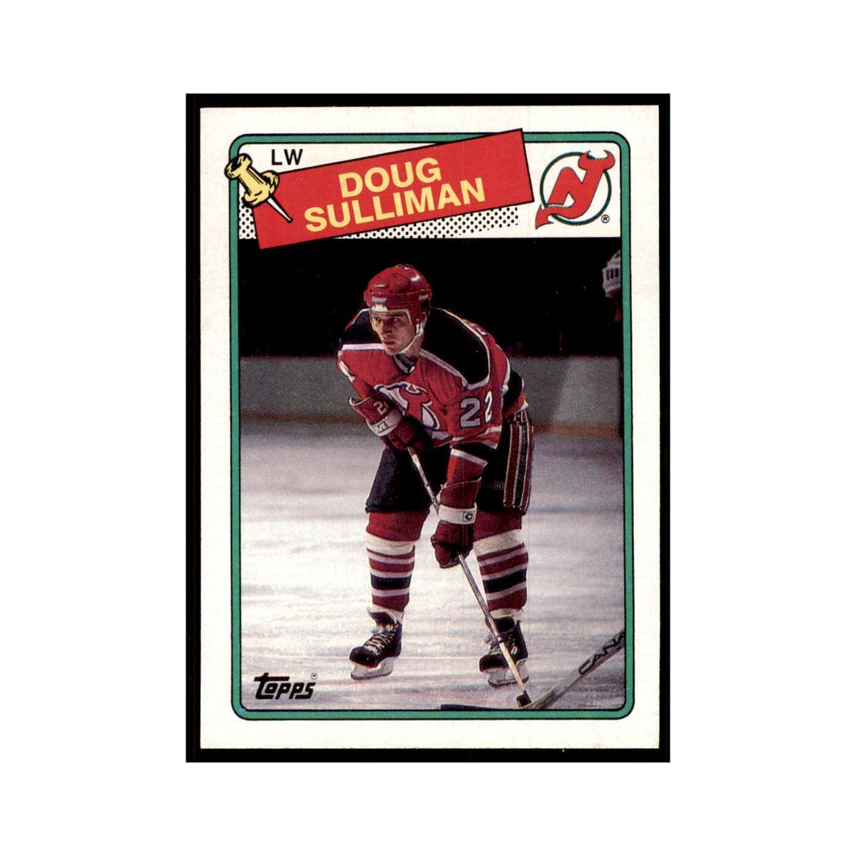 Doug Sulliman 1988 Topps #172 New Jersey Devils Hockey Card NM
