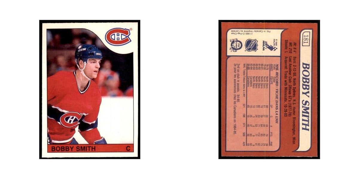 Bobby Smith 1985 O-Pee-Chee #181 Montreal Canadiens Hockey Card NM