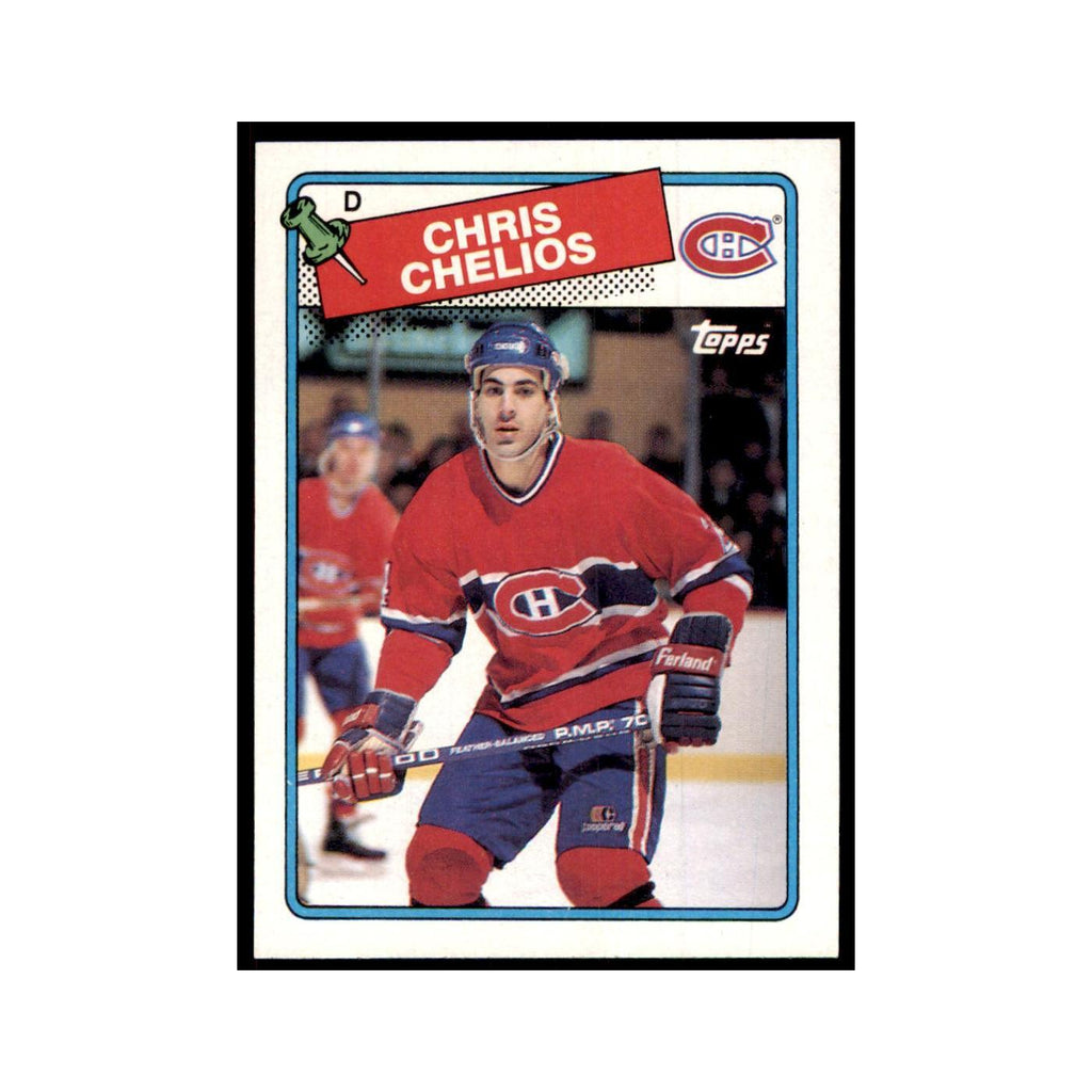 Chris Chelios 1988 Topps #49 Montreal Canadiens Hockey Card NM