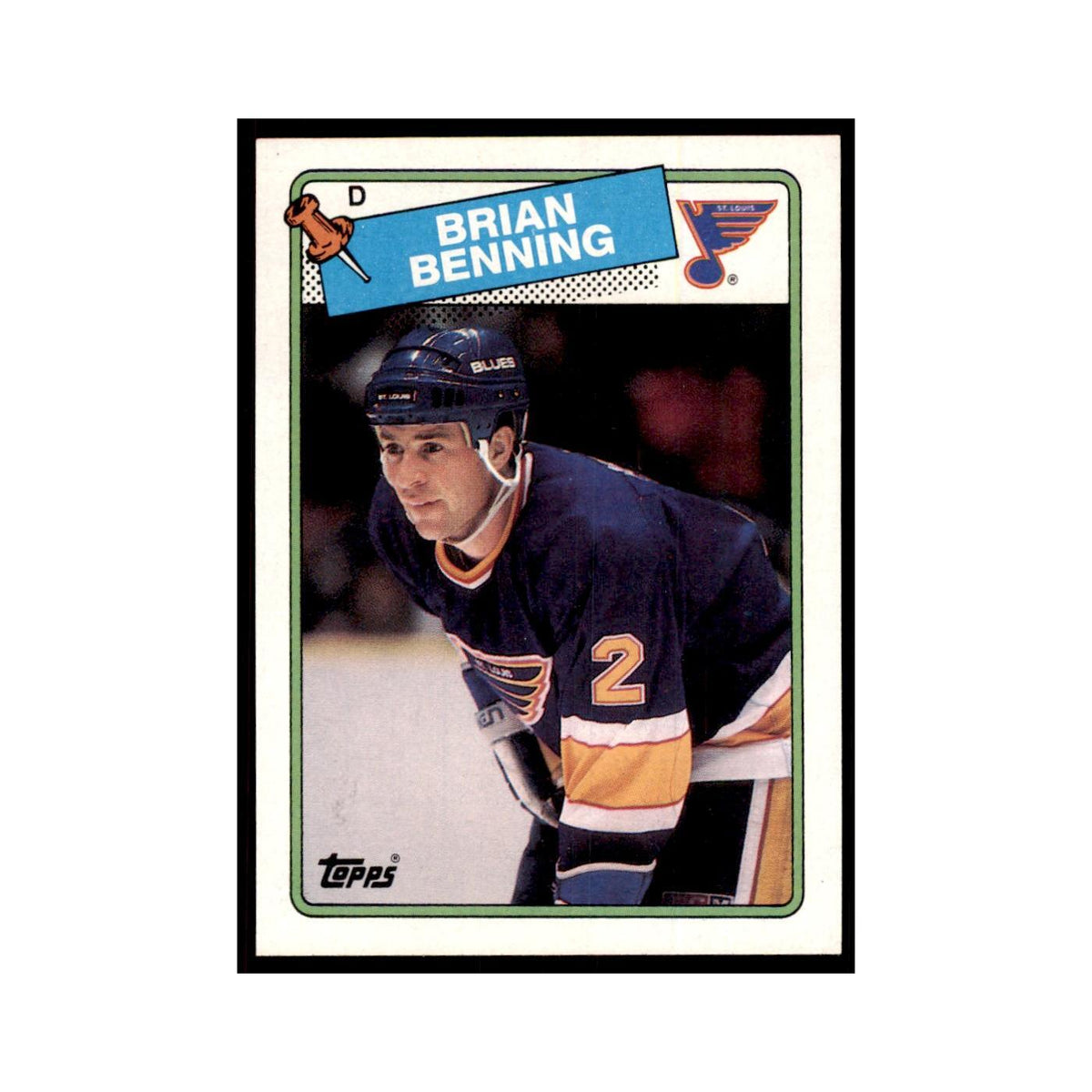 Brian Benning 1988 Topps #174 St. Louis Blues Hockey Card NM