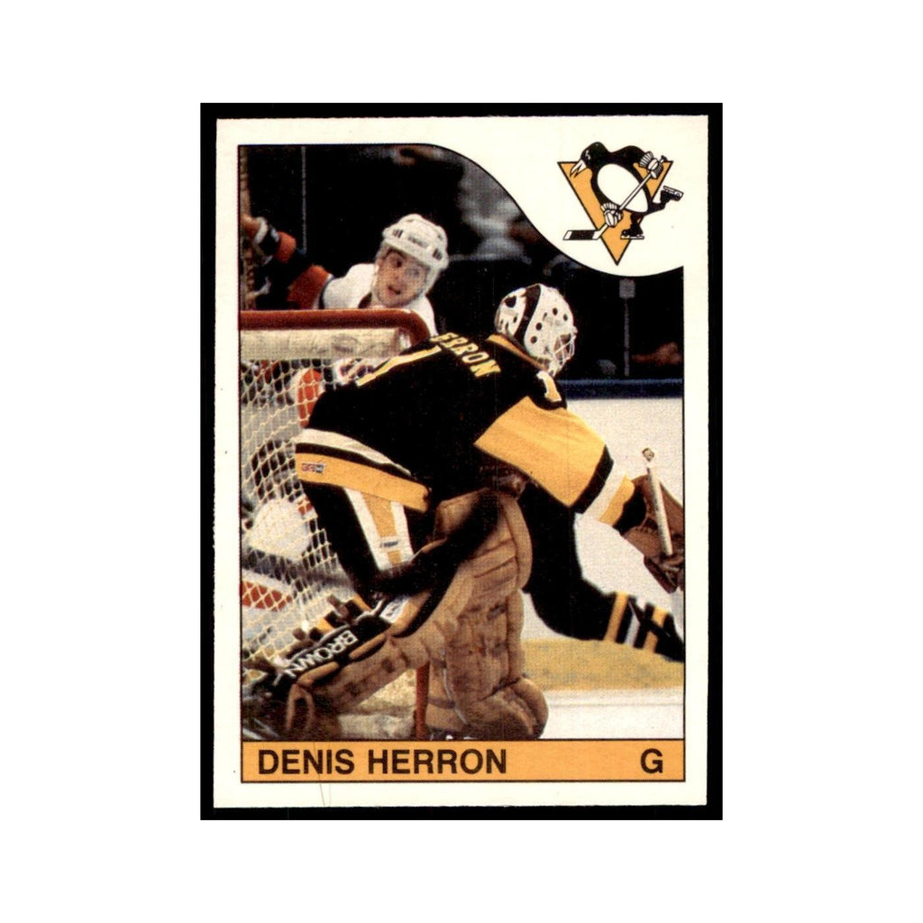 Denis Herron 1985 O-Pee-Chee #186 Pittsburgh Penguins Hockey Card NM