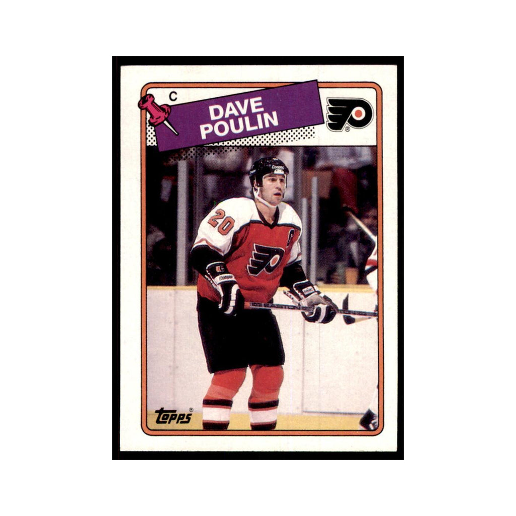 Dave Poulin 1988 Topps #100 Philadelphia Flyers Hockey Card NM