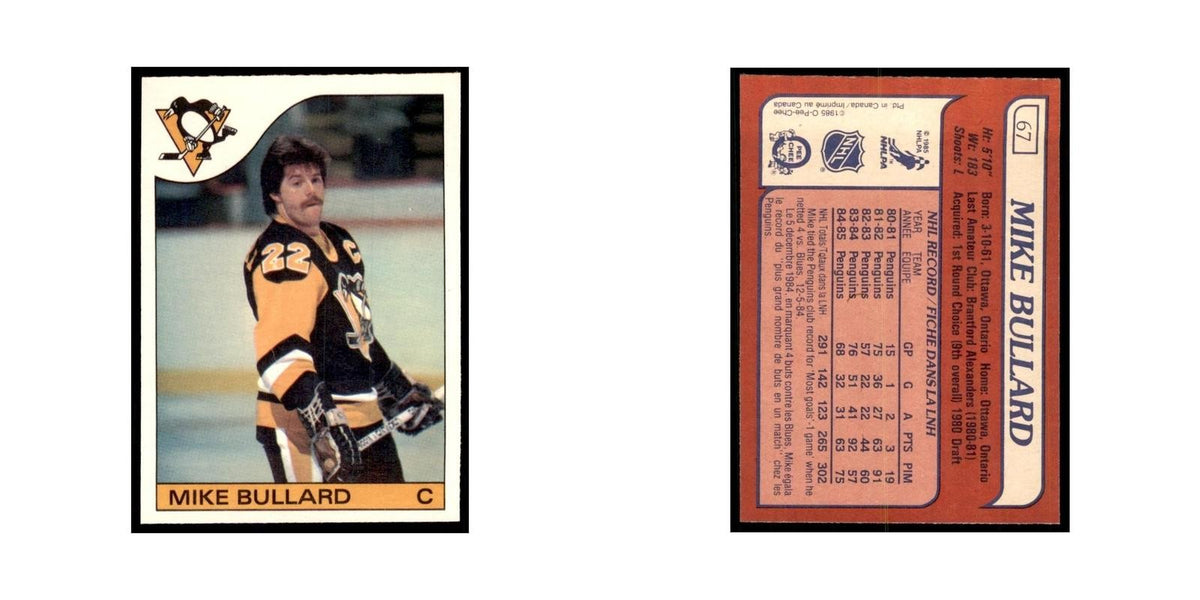 Mike Bullard 1985 O-Pee-Chee #67 Pittsburgh Penguins Hockey Card NM