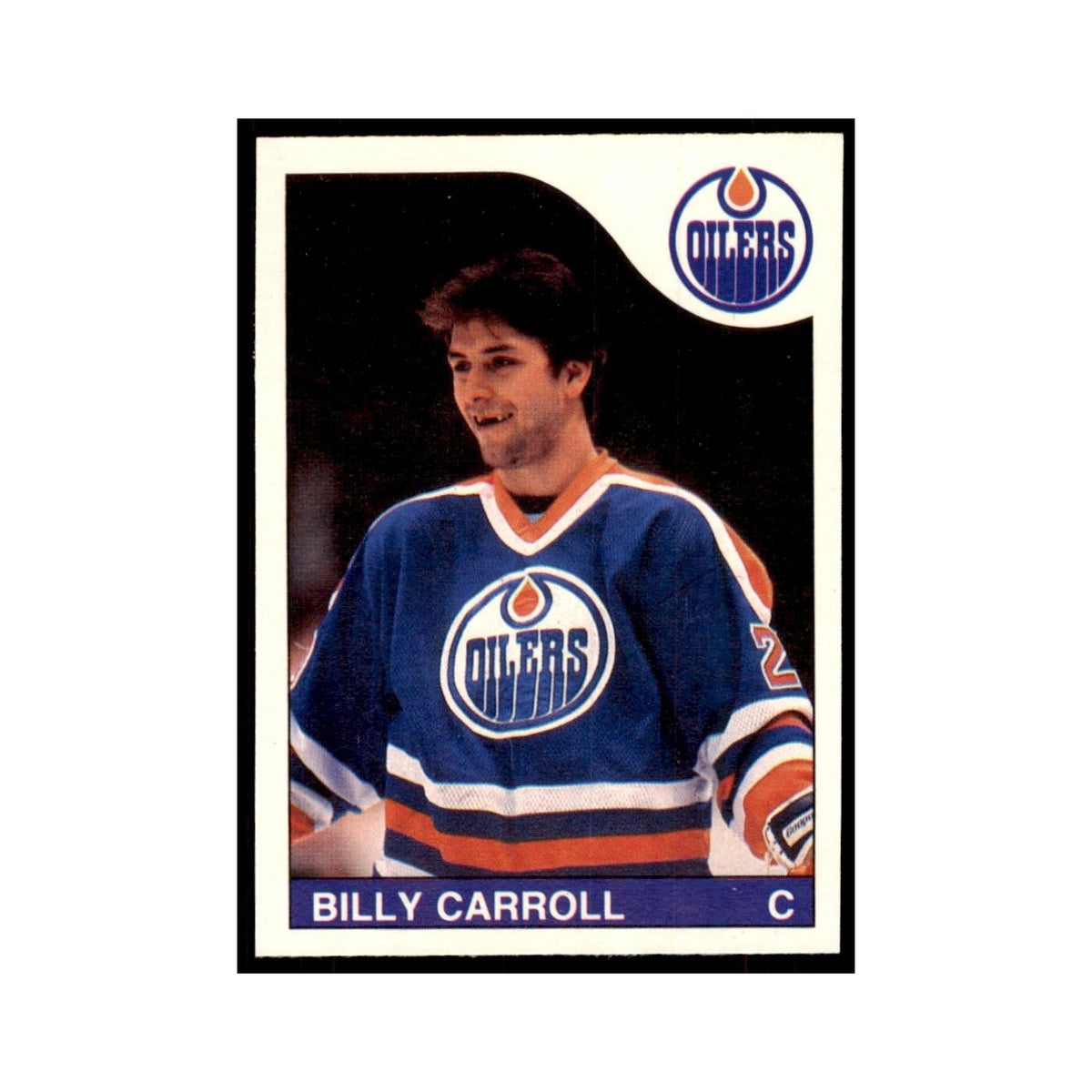 Billy Carroll 1985 O-Pee-Chee #203 Edmonton Oilers Hockey Card NM