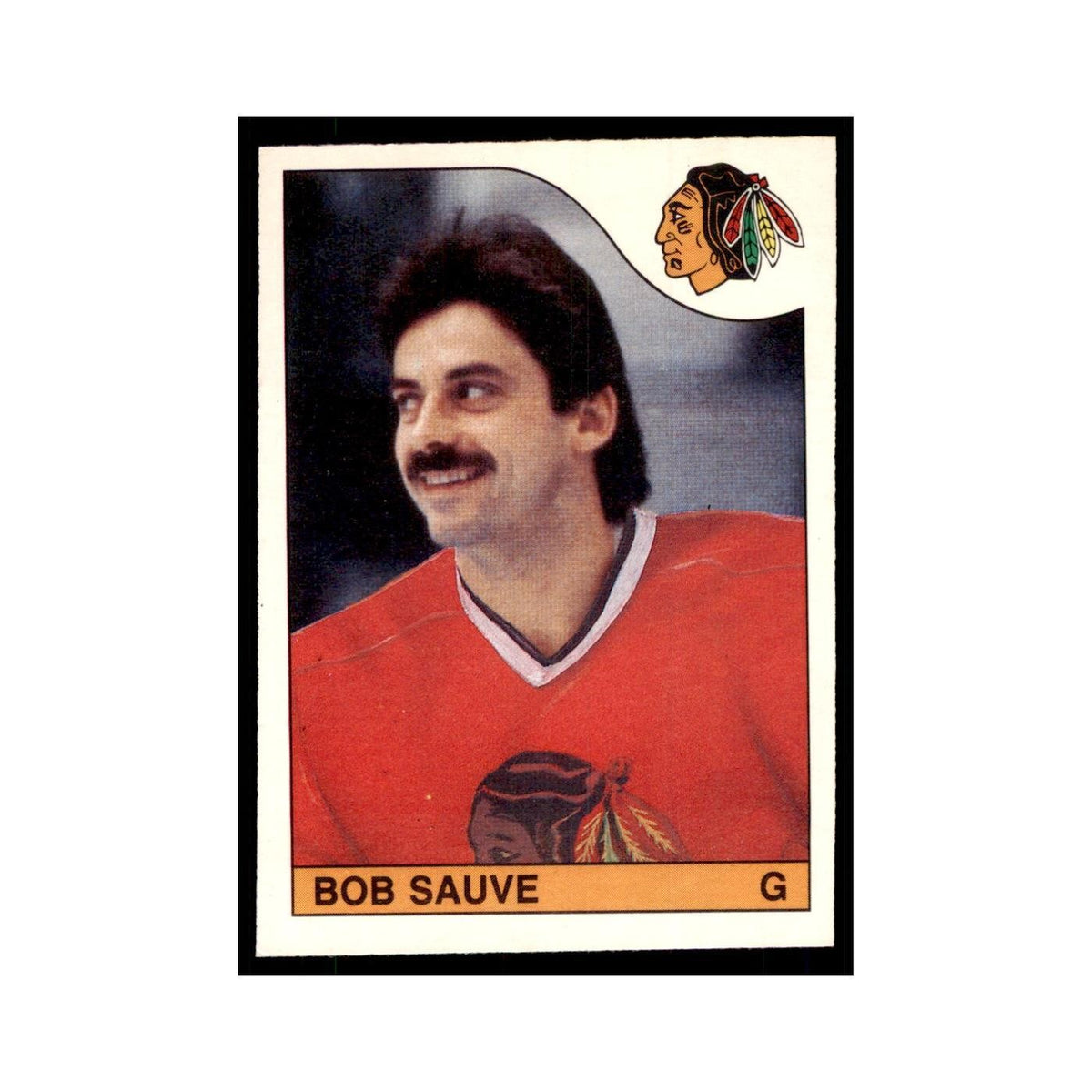 Bob Sauve 1985 O-Pee-Chee #174 Chicago Blackhawks Hockey Card NM