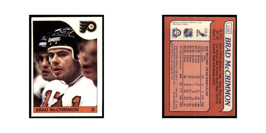 Brad McCrimmon 1985 O-Pee-Chee #158 Philadelphia Flyers Hockey Card NM