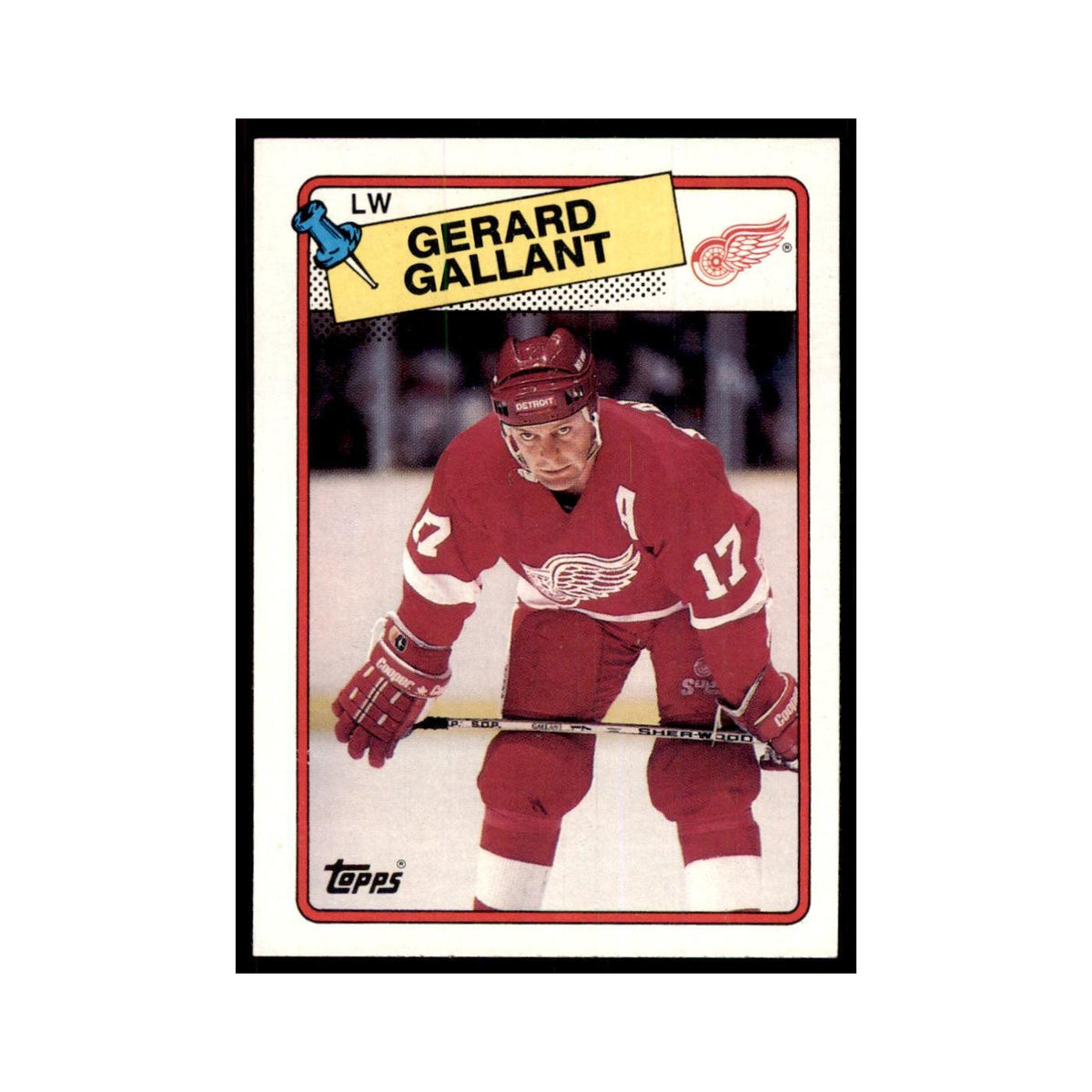 Gerard Gallant 1988 Topps #12 Detroit Red Wings Hockey Card NM