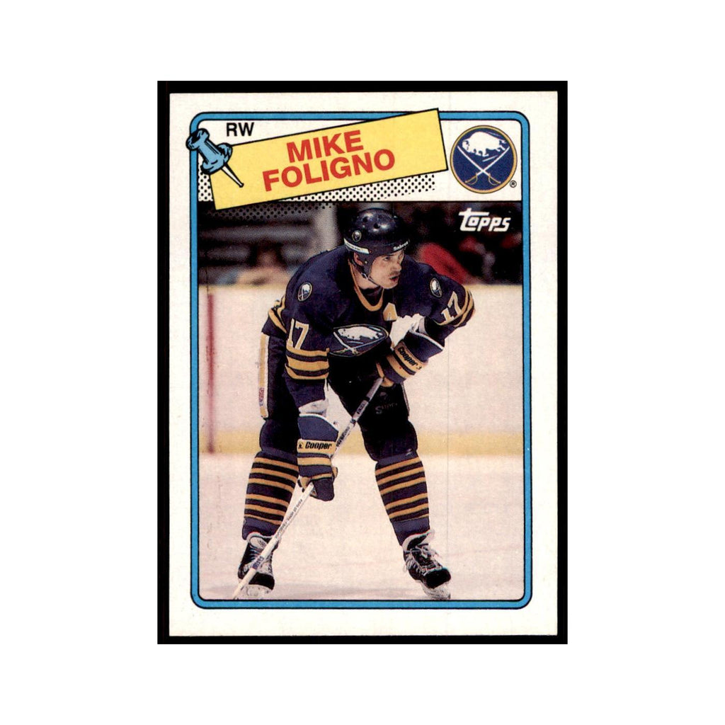 Mike Foligno 1988 Topps #184 Buffalo Sabres Hockey Card NM