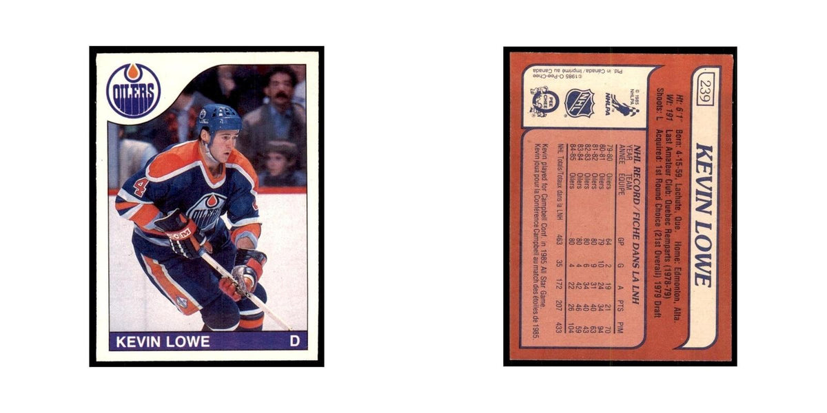 Kevin Lowe 1985 O-Pee-Chee #239 Edmonton Oilers Hockey Card NM