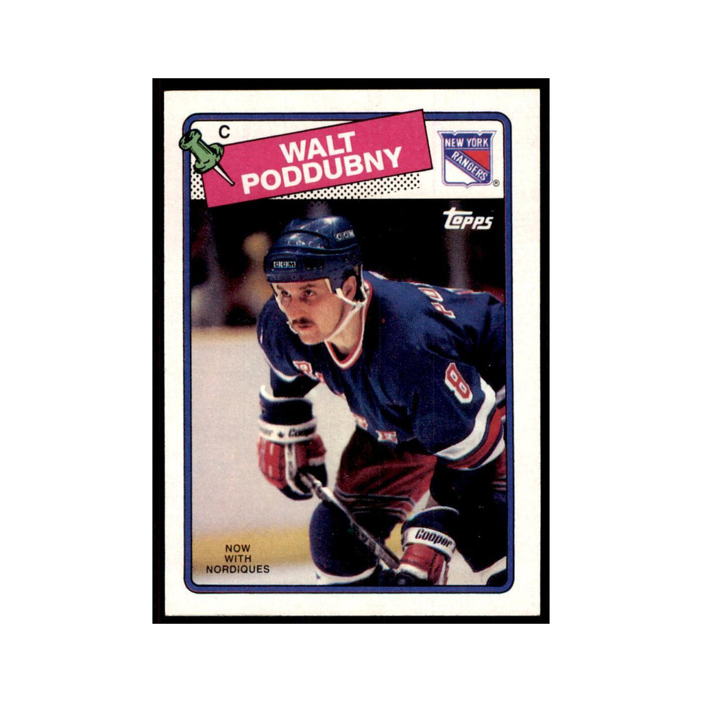 Walt Poddubny 1988 Topps #170 Quebec Nordiques Hockey Card NM