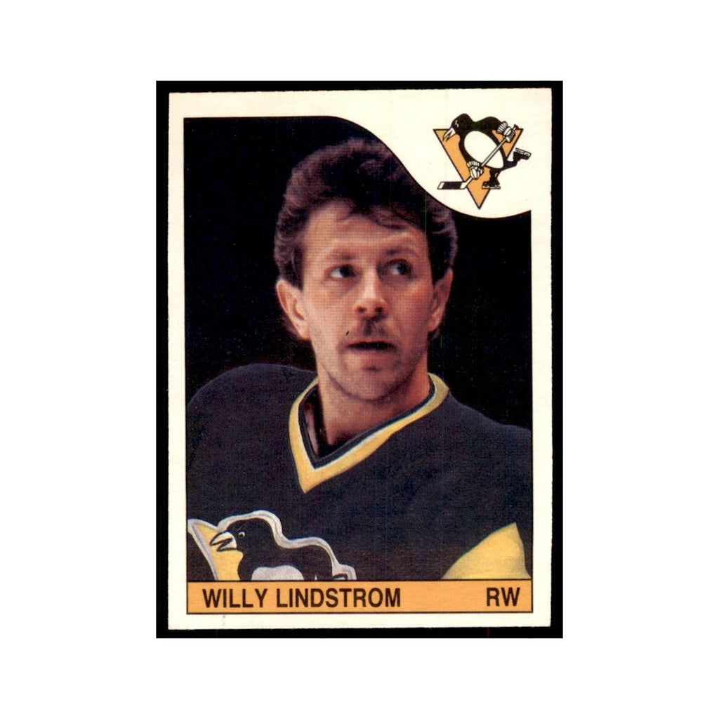 Willy Lindstrom 1985 O-Pee-Chee #217 Pittsburgh Penguins Hockey Card NM