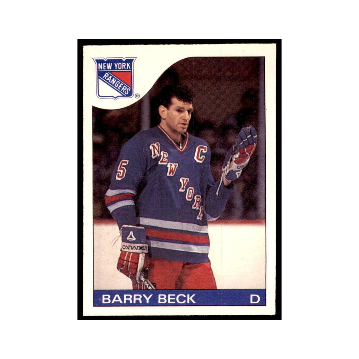 Barry Beck 1985 O-Pee-Chee #138 New York Rangers Hockey Card NM