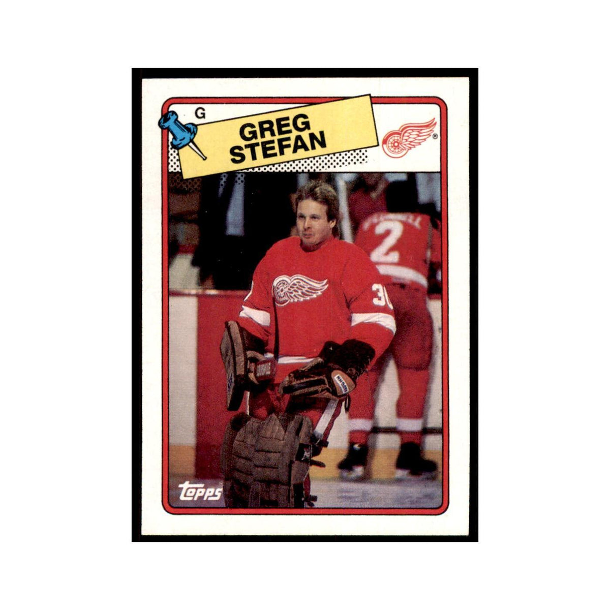 Greg Stefan 1988 Topps #68 Detroit Red Wings Hockey Card NM