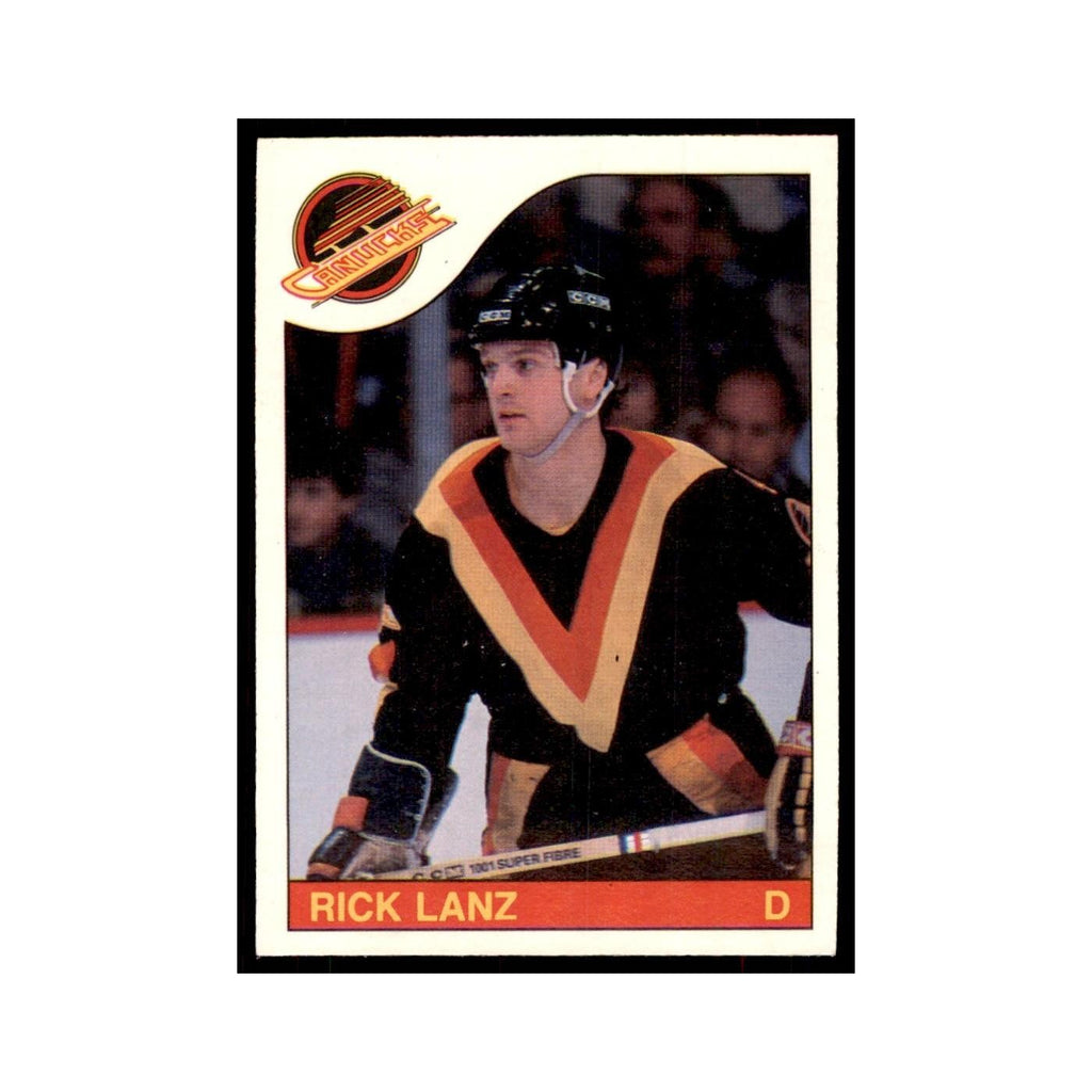 Rick Lanz 1985 O-Pee-Chee #197 Vancouver Canucks Hockey Card NM
