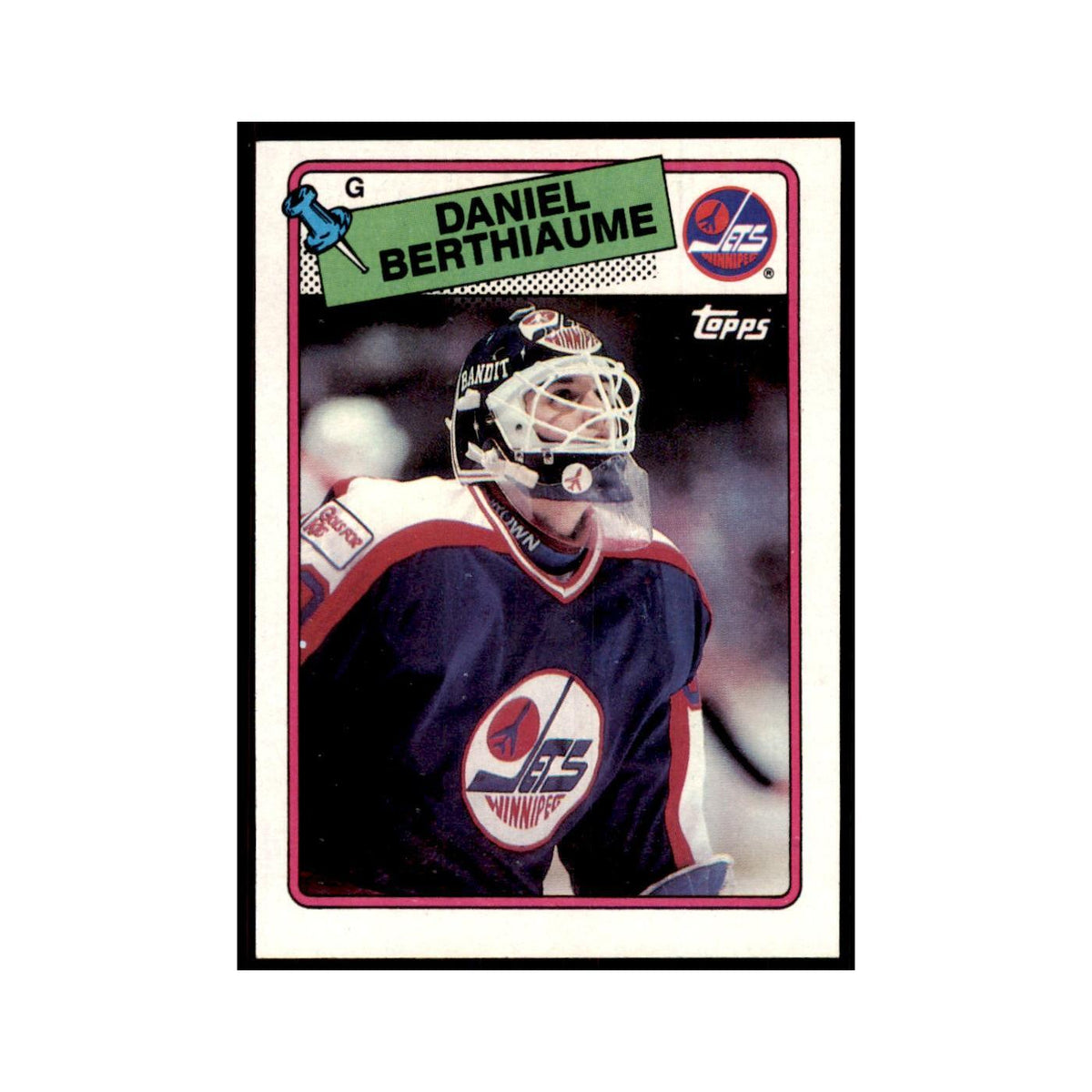 Daniel Berthiaume 1988 Topps #142 Winnipeg Jets Hockey Card NM