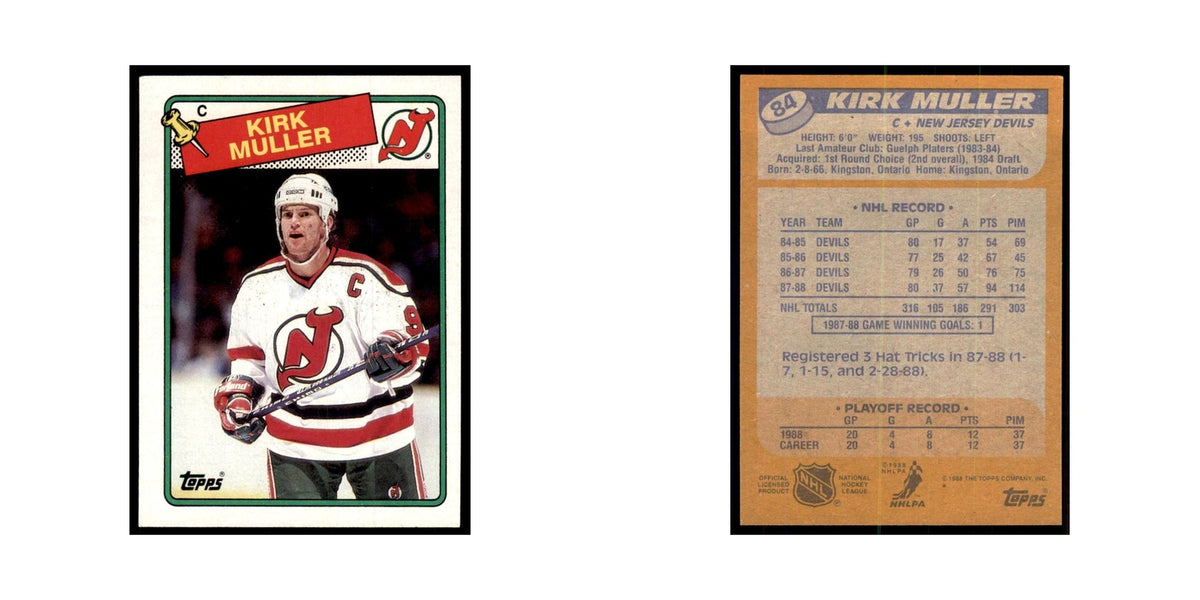 Kirk Muller 1988 Topps #84 New Jersey Devils Hockey Card NM
