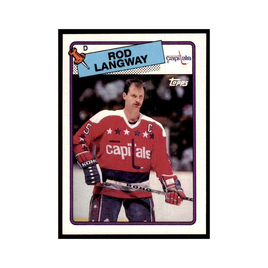 Rod Langway 1988 Topps #192 Washington Capitals Hockey Card NM