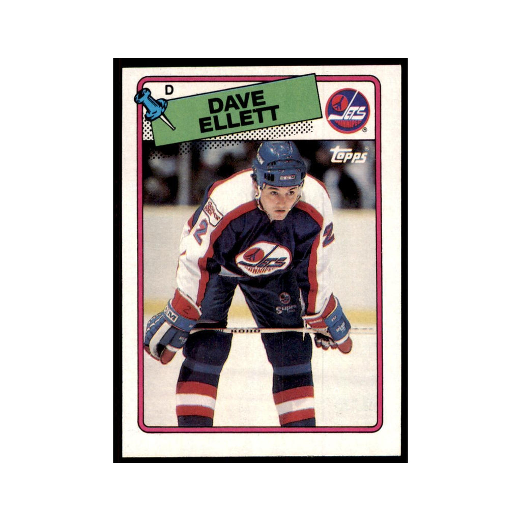 Dave Ellett 1988 Topps #167 Winnipeg Jets Hockey Card NM