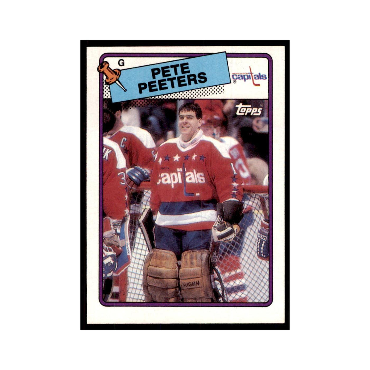 Pete Peeters 1988 Topps #180 Washington Capitals Hockey Card NM