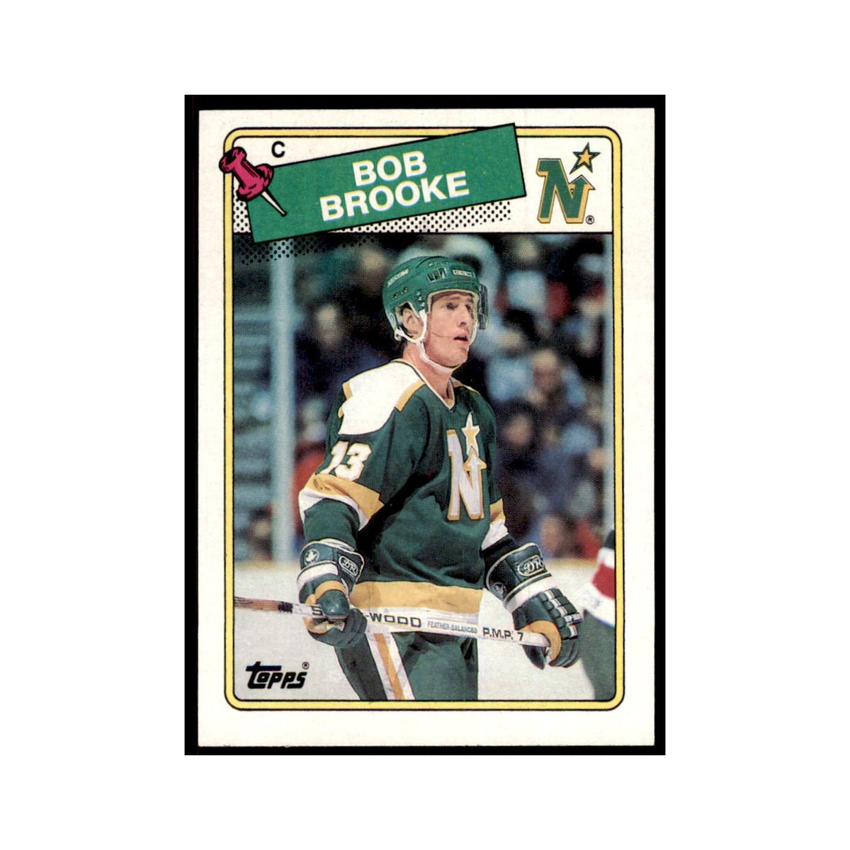 Bob Brooke 1988 Topps #61 Minnesota North Stars Hockey Card NM