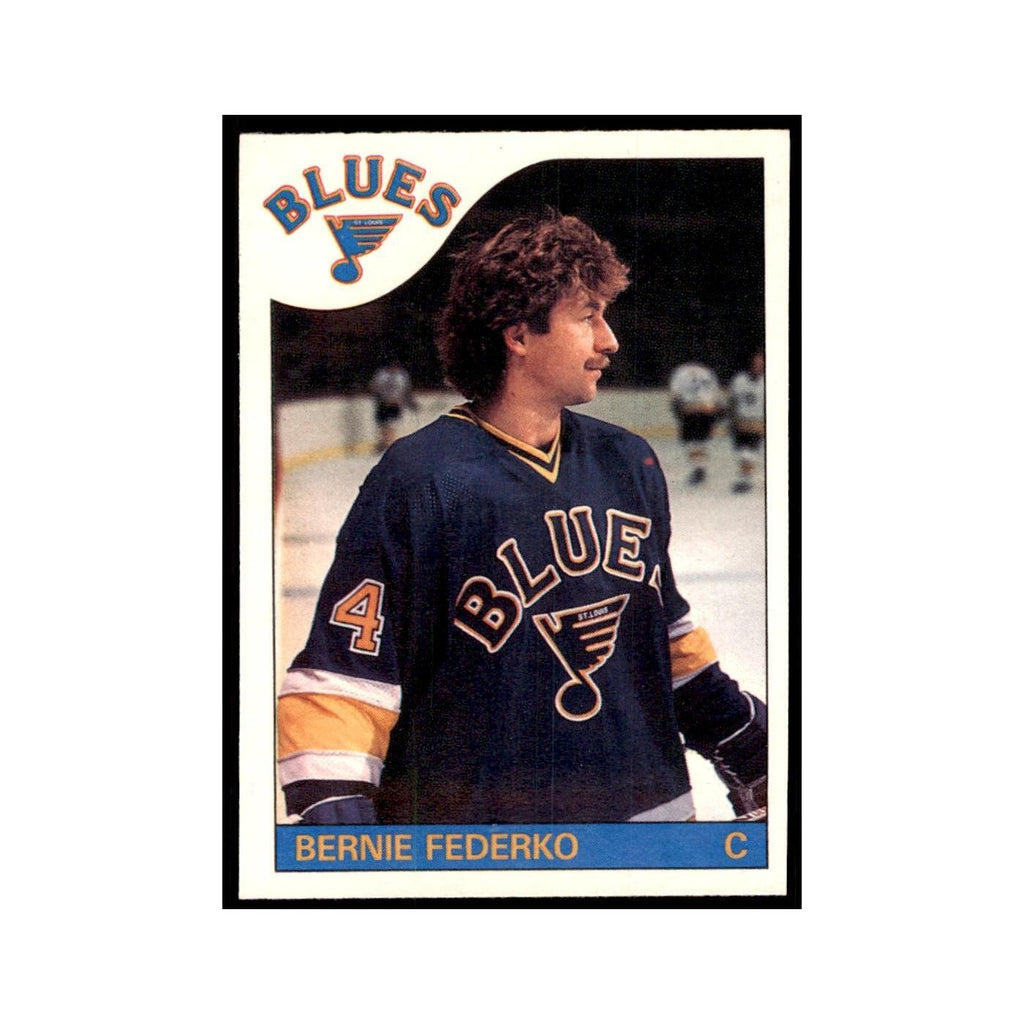 Bernie Federko 1985 O-Pee-Chee #104 St. Louis Blues Hockey Card NM