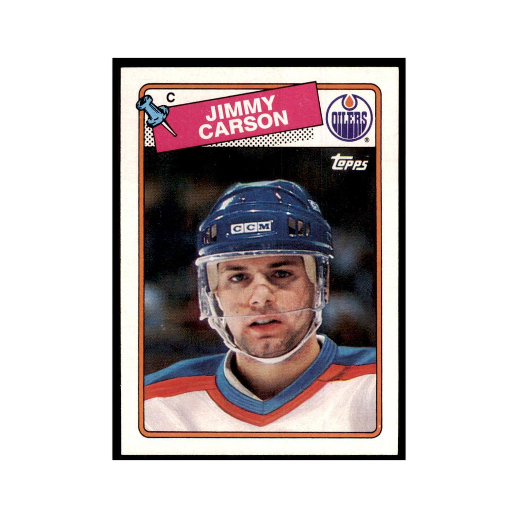 Jimmy Carson 1988 Topps #9 Edmonton Oilers Hockey Card NM