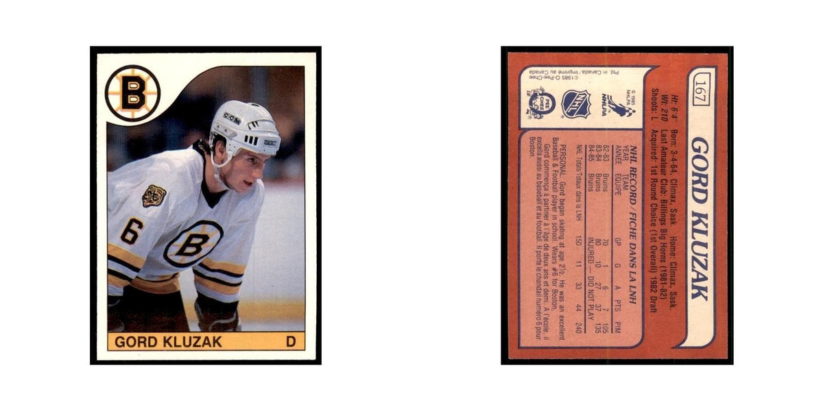 Gord Kluzak 1985 O-Pee-Chee #167 Boston Bruins Hockey Card NM