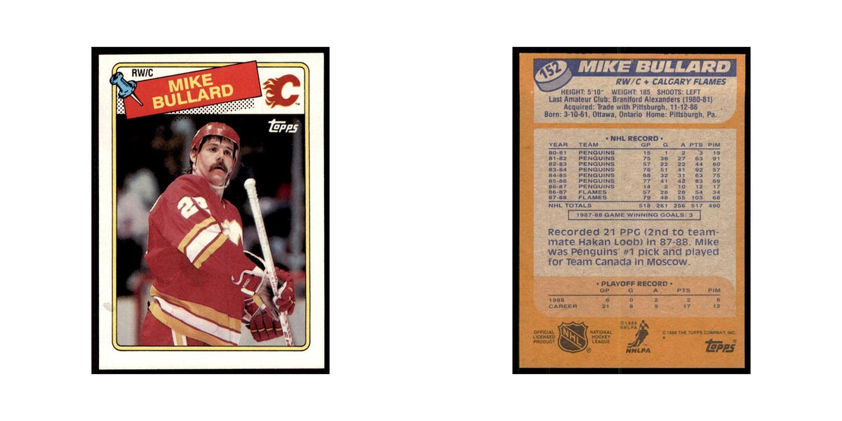 Mike Bullard 1988 Topps #152 Calgary Flames Hockey Card NM