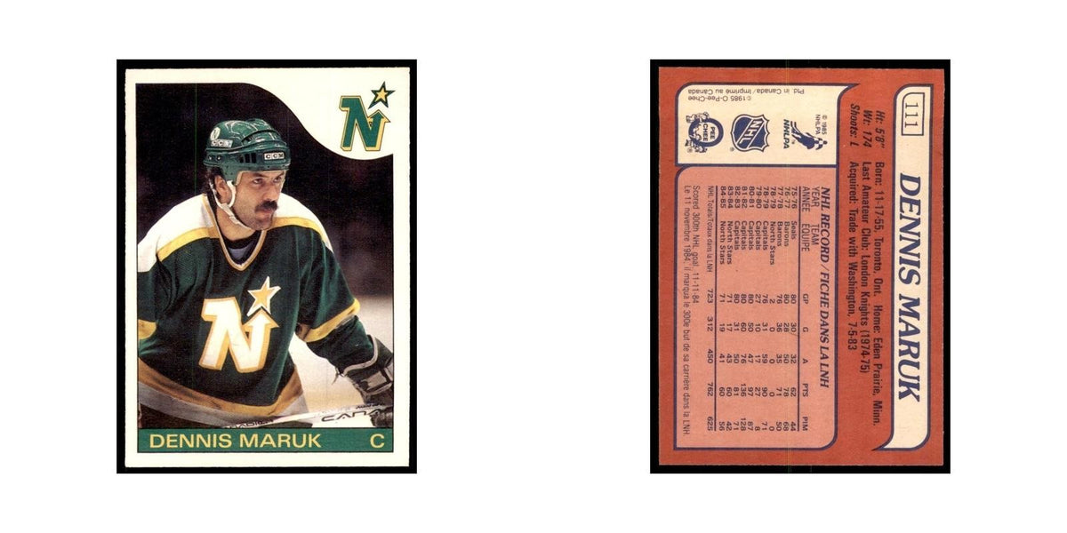 Dennis Maruk 1985 O-Pee-Chee #111 Minnesota North Stars Hockey Card NM