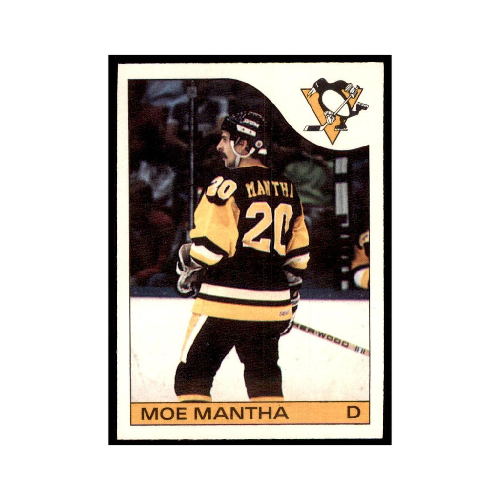 Moe Mantha 1985 O-Pee-Chee #125 Pittsburgh Penguins Hockey Card NM