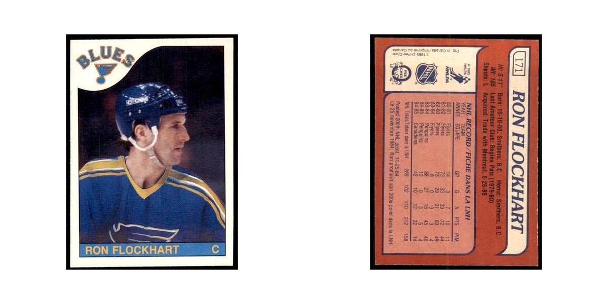 Ron Flockhart 1985 O-Pee-Chee #171 St. Louis Blues Hockey Card NM