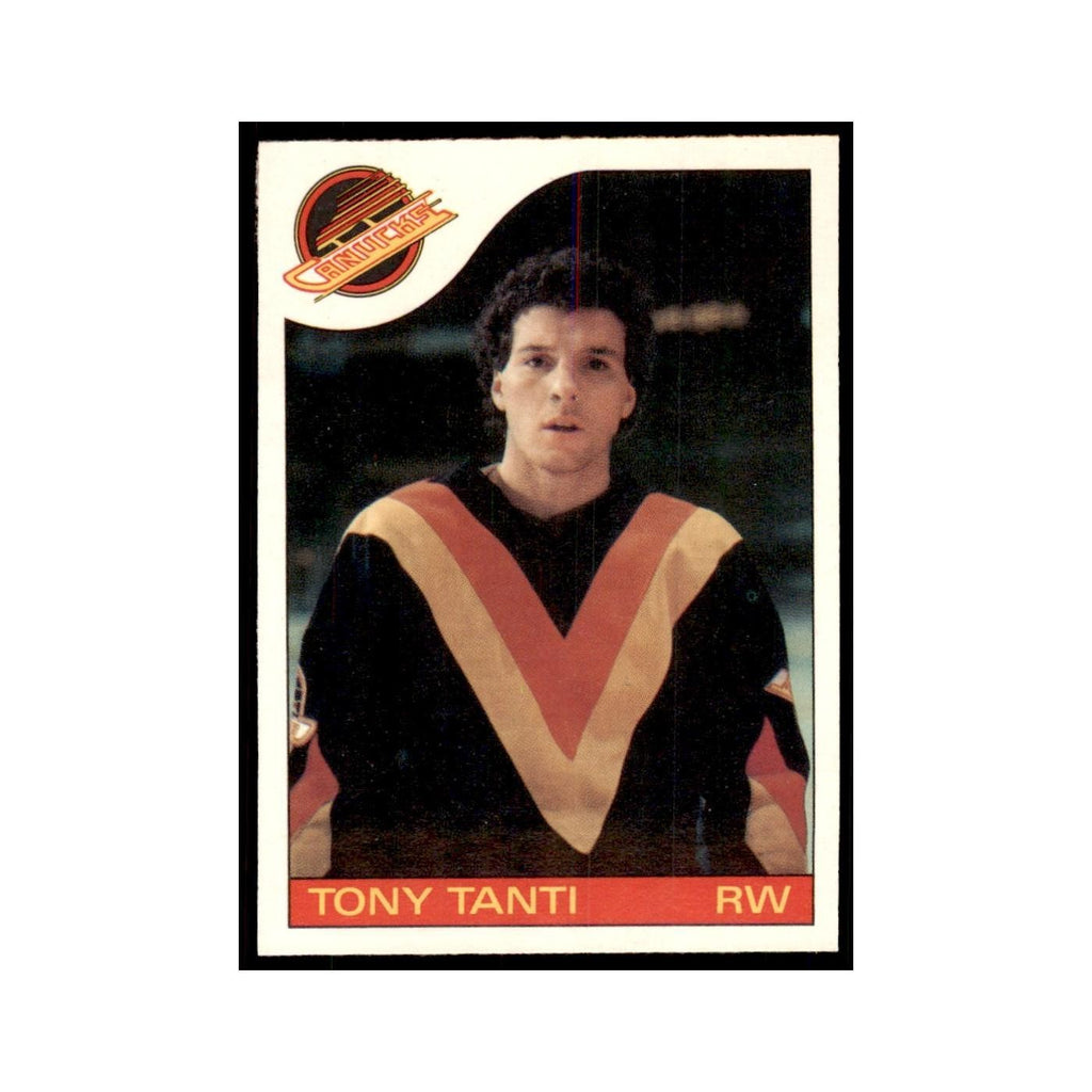 Tony Tanti 1985 O-Pee-Chee #153 Vancouver Canucks Hockey Card NM