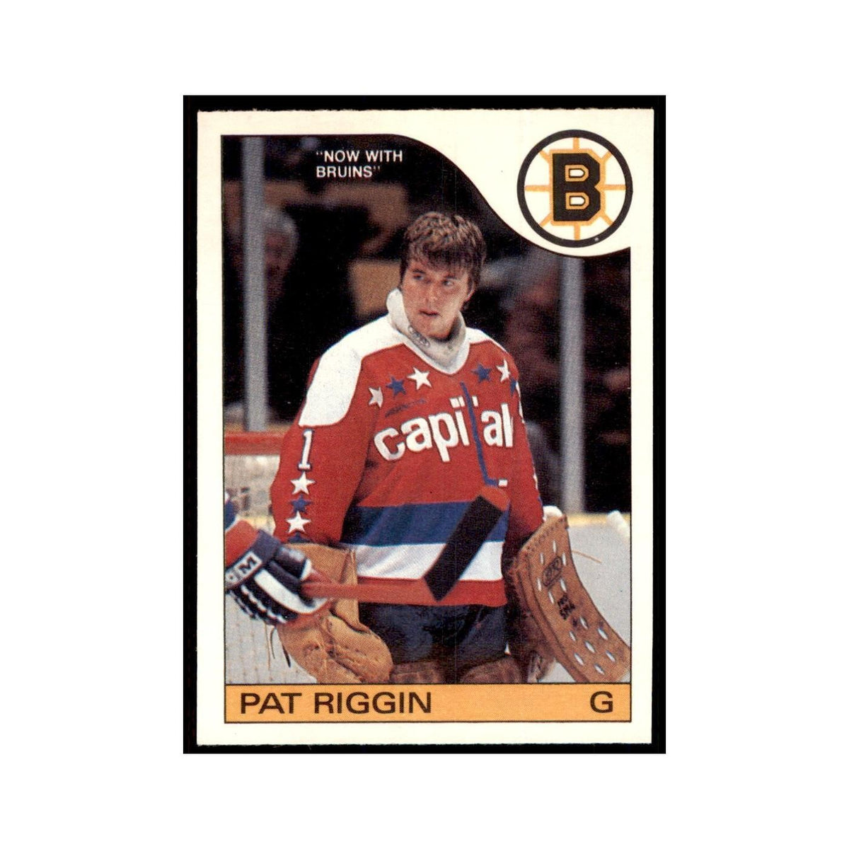 Pat Riggin 1985 O-Pee-Chee #136 Boston Bruins Hockey Card NM