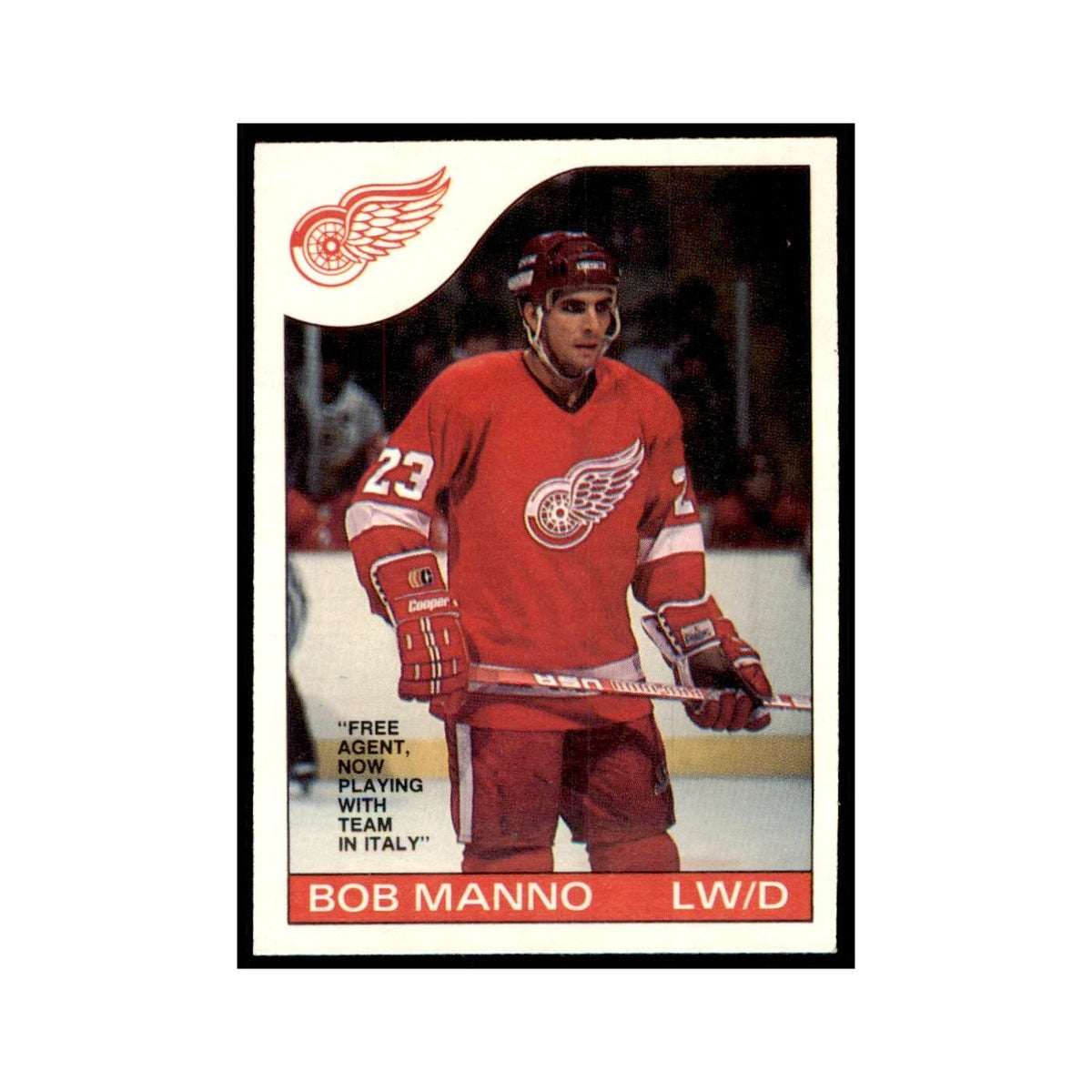 Bob Manno 1985 O-Pee-Chee #134 Detroit Red Wings Hockey Card NM