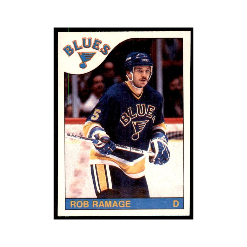 Rob Ramage 1985 O-Pee-Chee #196 St. Louis Blues Hockey Card NM