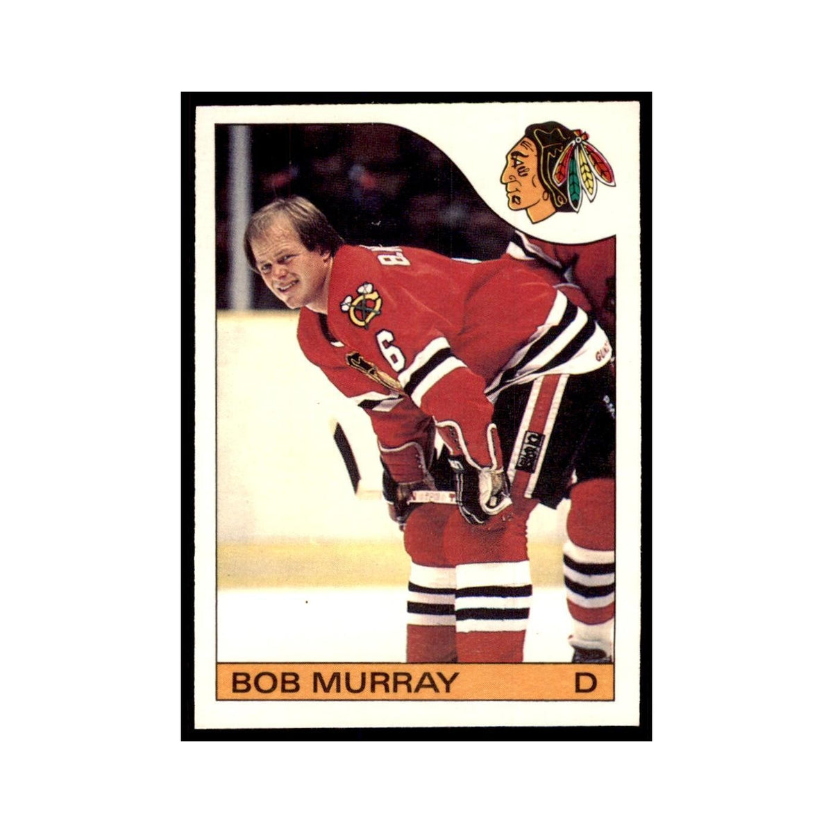 Bob Murray 1985 O-Pee-Chee #114 Chicago Blackhawks Hockey Card NM