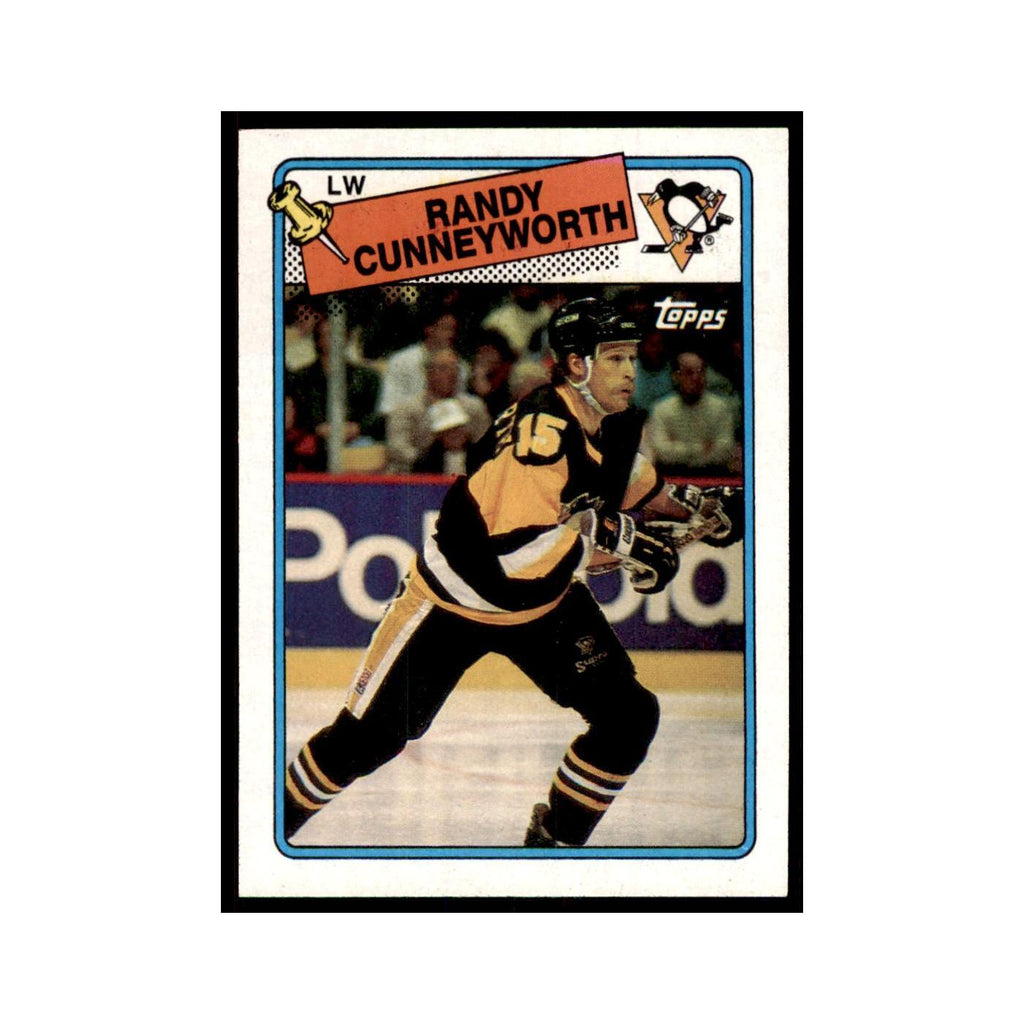 Randy Cunneyworth 1988 Topps #19 Pittsburgh Penguins Hockey Card NM