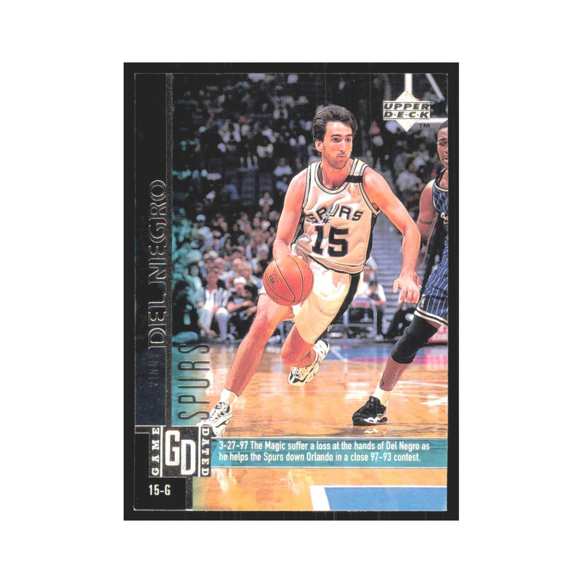 Vinny Del Negro 1997 Upper Deck #112 San Antonio Spurs Basketball Card NM