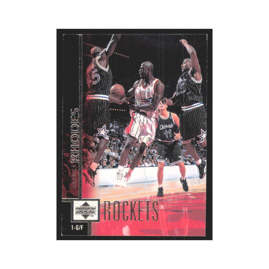 Rodrick Rhodes 1997 Upper Deck #227 Houston Rockets Basketball Card NM