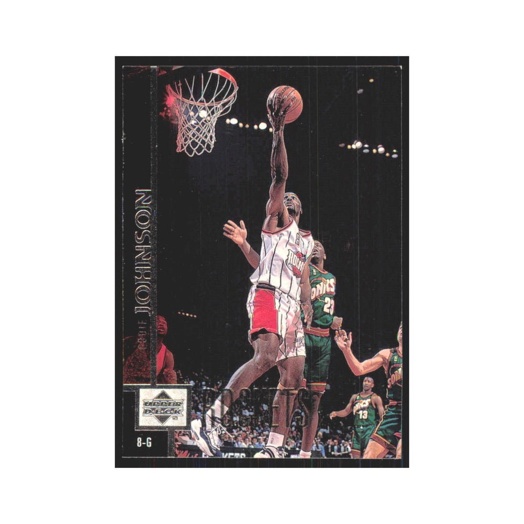 Eddie Johnson 1997 Upper Deck #228 Houston Rockets Basketball Card NM