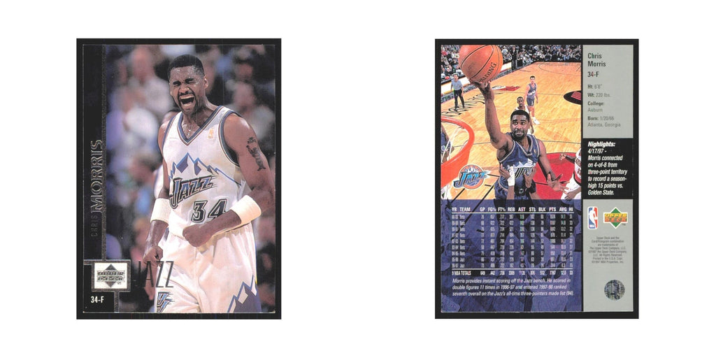 Chris Morris 1997 Upper Deck #125 Utah Jazz Basketball Card NM