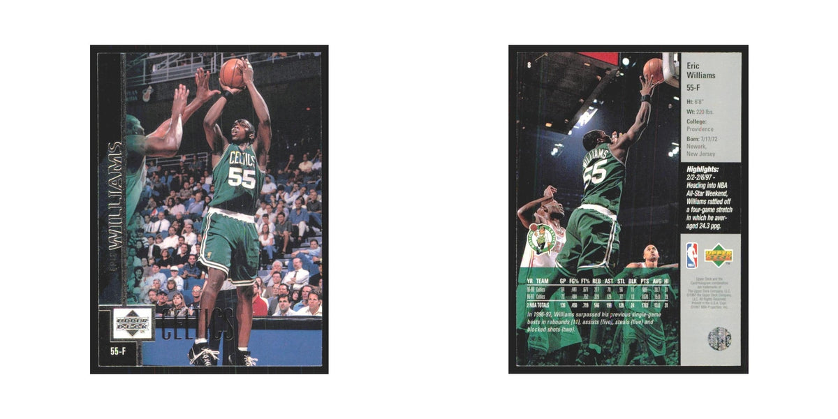 Eric Williams 1997 Upper Deck #8 Boston Celtics Basketball Card NM